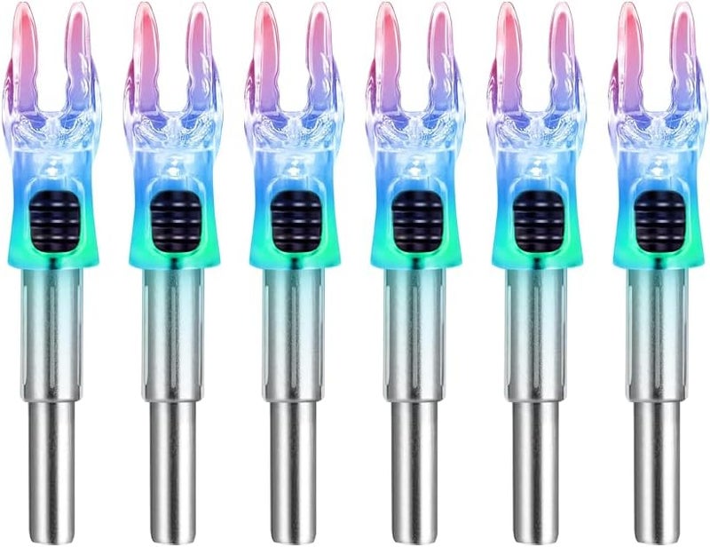 DEEPOWER Store S Lighted Nocks for Arrows .244/6.2mm 6/12 Pack Lighted Arrow Nocks for Archery Hunting - Image 1